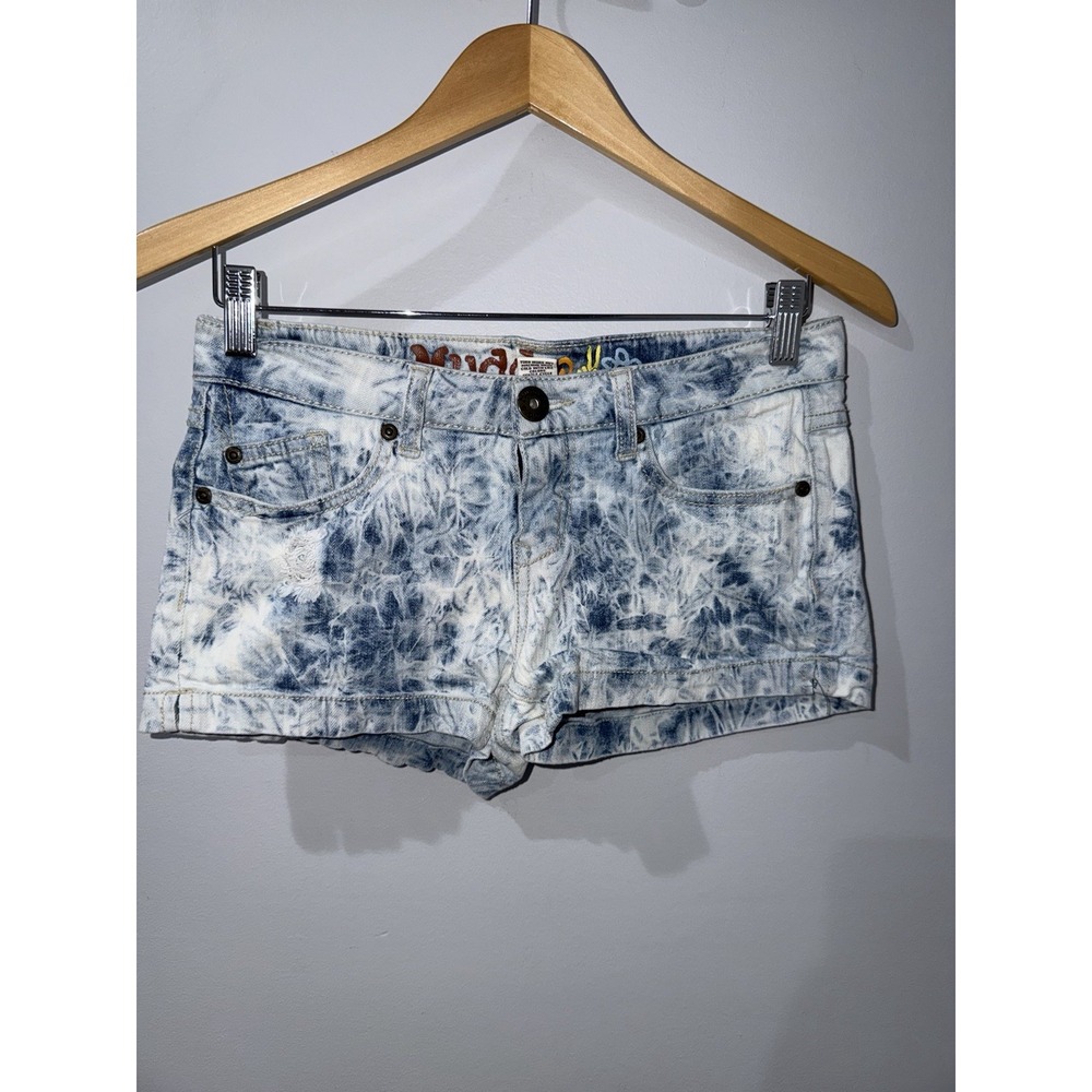 Mudd Acid Light Wash Micro Jeans Denim Shorts Size 5 Vintage Y2K F
